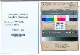 Entnazifizierung Paul Pfeifer , geb. 27.11.1910 ()