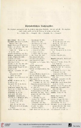 Alphabetisches Sachregister