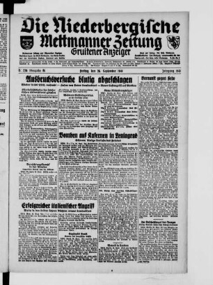 Die Niederbergische Mettmanner Zeitung. 1941-1950
