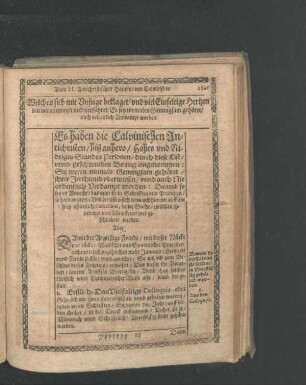 Vom II. Antichristischen Haupte/ den Calvinisten