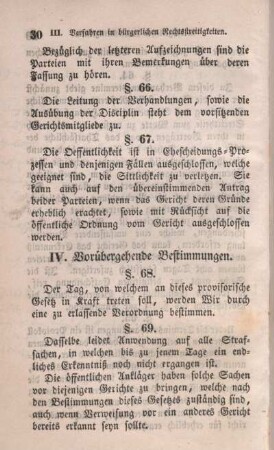 IV. Vorübergehende Bestimmungen.