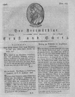 Nro. 165, Montag den 18. August 1806