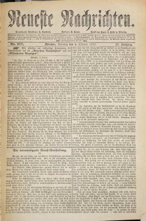 Neueste Nachrichten. 1879, 1879 = Jg. 32, 10 - 12