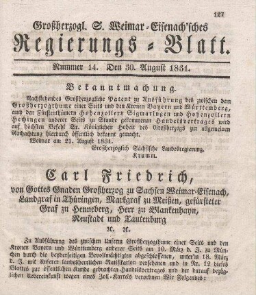 Nr. 14 . 30. August 1831