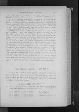 Versammlung zu Lübeck. - 1383 Mai 31.