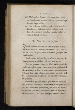 De Febribus phthisicis.