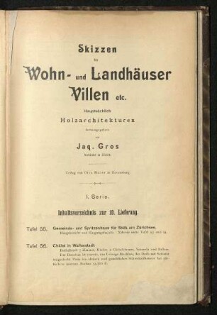 Inhaltsverzeichnis zur 10. Lieferung