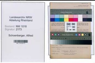 Entnazifizierung Alfred Schoenberger , geb. 06.11.1891 (Arbeiter)