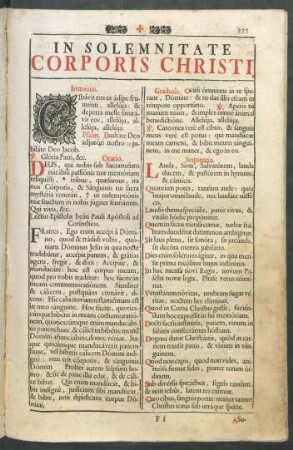In Solemnitate Corporis Christi