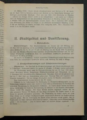 II. Stadtgebiet und Bevölkerung.