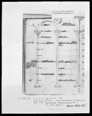 Necrologium Zwiefaltense — Kopf, Folio 11verso