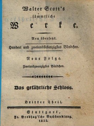 Das gefährliche Schloß, 3