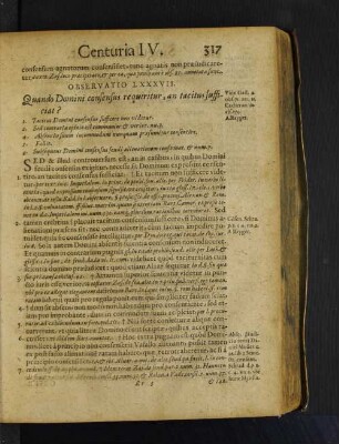 Observatio LXXXVII. Quando Domini consensus requiritur, an tactitus sufficiat?
