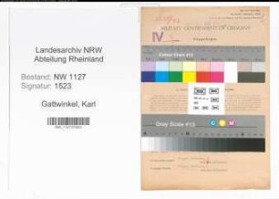 Entnazifizierung Karl Gattwinkel , geb. 08.02.1913 (Kaufmaennischer Angestellter)