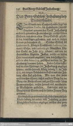 XLV. das Berg-Schloß Jechaburg bey Sondershausen
