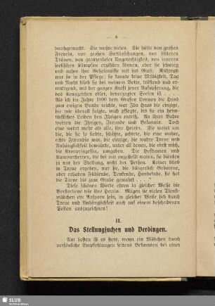 II. Das Stellungsuchen und Verdingen