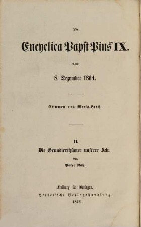 Die Grundirrthümer unserer Zeit