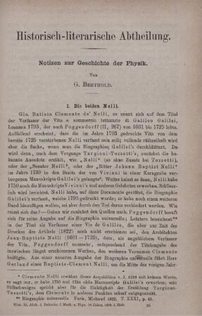 Notizen zur Geschichte der Physik.