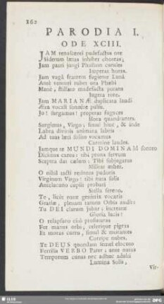 Parodia I. Ode XCIII.