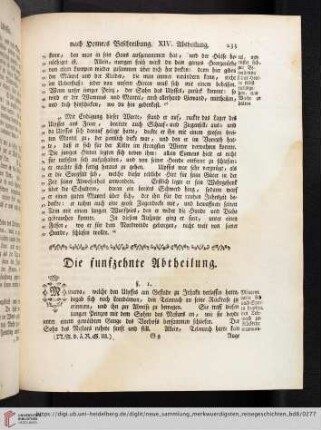 Die fünfzehnte Abtheilung