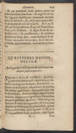 Quaestiones Domus Decimae