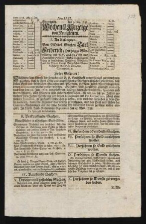 Nr. 57-58, 60, 09.12.1738-30.12.1738