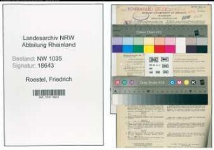 Entnazifizierung Friedrich Roestel , geb. 11.10.1896 (Bergmann)
