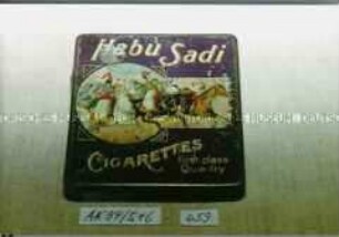 Blechdose für 20 Stück "Habu Sadi CIGARETTES First class Quality"
