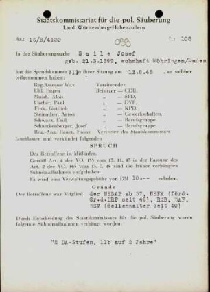 Saile, Josef