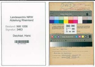 Entnazifizierung Hans Deichsel , geb. 22.05.1903 (Lehrer)