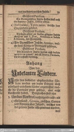 Anhang Von den Unbekanten Ländern