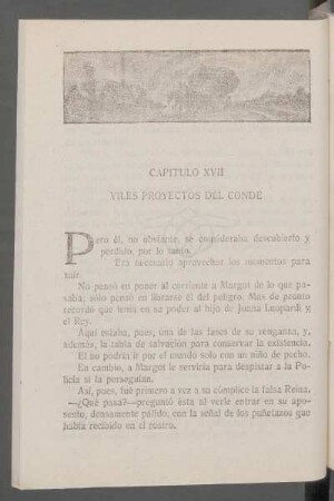 Capítulo XVII - Viles proyectos del conde