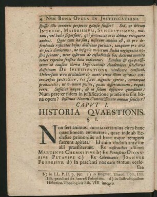 Caput I. Historia Quaestionis.