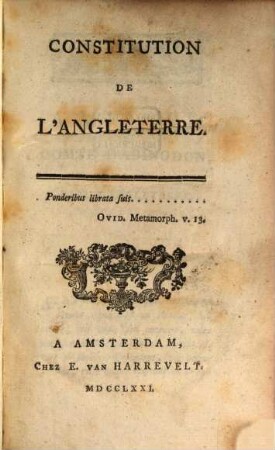 Constitution de l'Angleterre