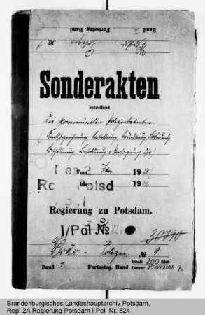 Amtsbezeichnung, Anstellung, Ausrüstung, Bekleidung, Schulung, Versetzung, Besoldung und Versorgung der kommunalen Polizeibeamten in Werder