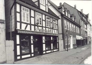 Grabbe Sterbehaus / Detmold, Unter der Wehme 5-7 / vor dem Umbau. Detmold. Unter der Wehme. Papierabzug