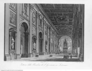 Raccolta delle principali vedute di Roma disegnate al vero ed incise da Domenico Amici Romano, Tafel (4): Interno della Basilica di S. Giovanni in Laterano