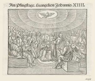 Pfingstfest, aus: Martin Luther, "Auslegung der Evangelien von Ostern bis auffs Advent", Wittenberg 1530, S. LXII recto