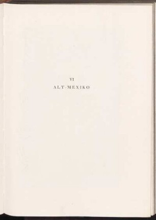 VI. Alt-Mexiko