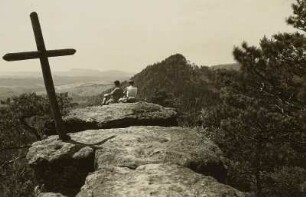 Elbsandsteingebirge. Blick vom Kleinen Prebischtor nach Westen