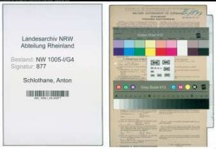 Entnazifizierung Anton Schlothane , geb. 15.02.1891 (Reg.Sekretaer)