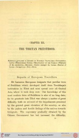 XII. The Tibetan priesthood