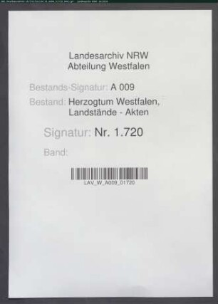 Landpfennigmeistereirechnungen 1711; Rezesse über die Abnahme der Rechnungen