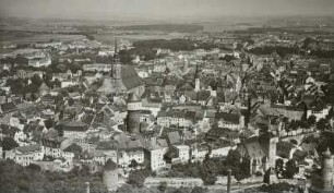 Bautzen, innere Altstadt und östliche Vorstädte von Westen
