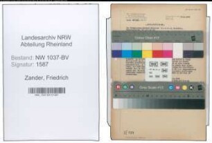 Entnazifizierung Friedrich Zander , geb. 29.09.1895 (Telegrafenassistent)