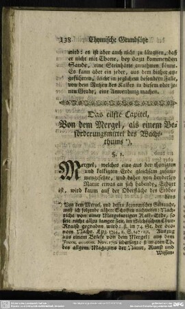 Das eilfte Capitel, Von dem Mergel, als einem Beförderungsmittel des Wachsthums