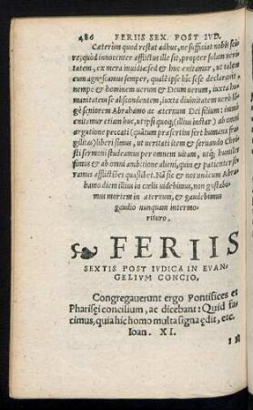 Feriis Sextis Post Iudica In Evangelium Concio.