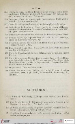Supplément (Nr. 367 - 378)