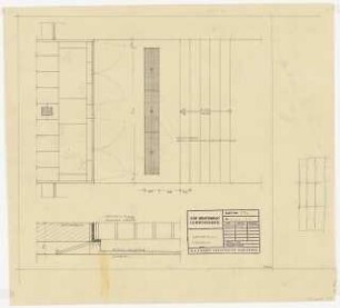GDF Wüstenrot, Ludwigsburg Innenausbau: Abtretrost Vordach: Grundriss, 1:20, Schnitt 1:1