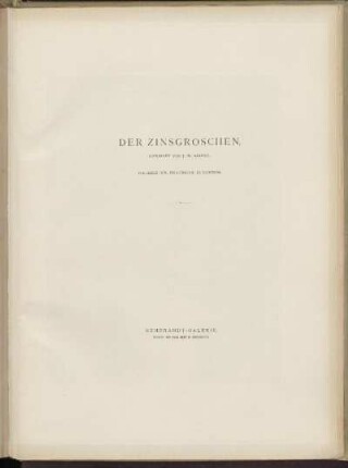 Der Zinsgroschen.